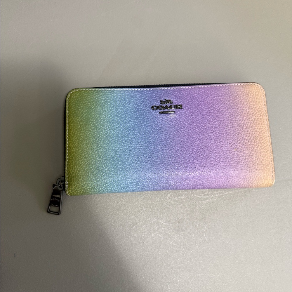 Coach Pastel Gradient Zip Wallet